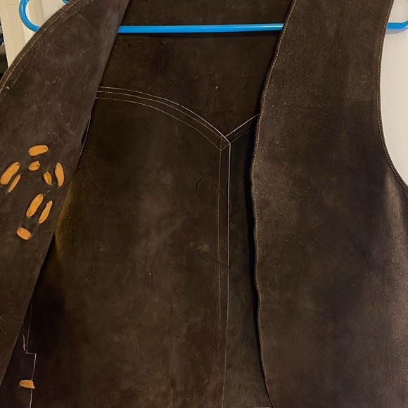 Vintage Brown Suede Vest - Western style - Picture 6 of 7